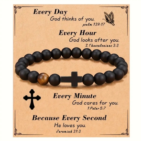 NEW Trendy cross beaded bracelet - Picture 1 of 2